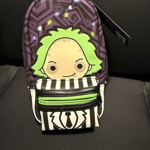 Loungefly Beetlejuice Pencil Case - Purple and Green